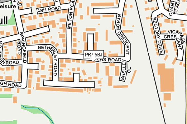 PR7 5BJ map - OS OpenMap – Local (Ordnance Survey)