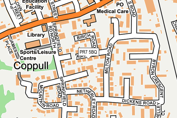 PR7 5BQ map - OS OpenMap – Local (Ordnance Survey)