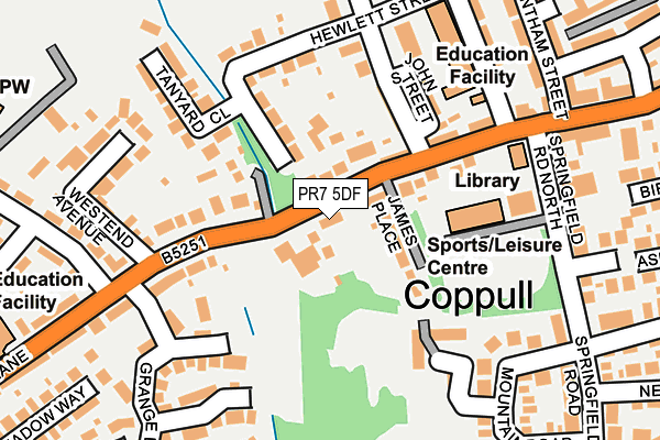 PR7 5DF map - OS OpenMap – Local (Ordnance Survey)