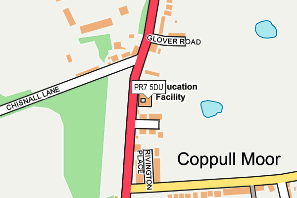 PR7 5DU map - OS OpenMap – Local (Ordnance Survey)