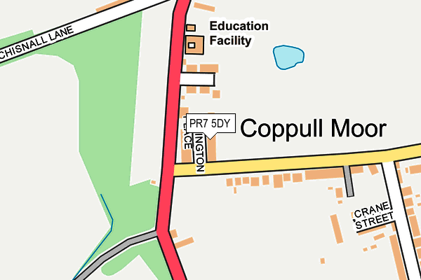 PR7 5DY map - OS OpenMap – Local (Ordnance Survey)