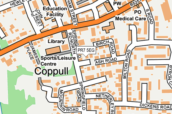 PR7 5EG map - OS OpenMap – Local (Ordnance Survey)