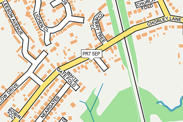 PR7 5EP map - OS OpenMap – Local (Ordnance Survey)
