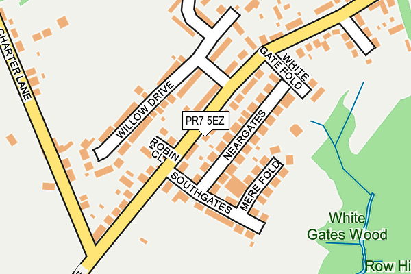 PR7 5EZ map - OS OpenMap – Local (Ordnance Survey)