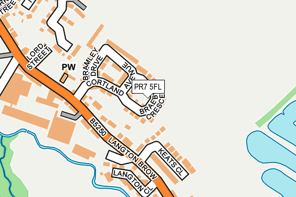 PR7 5FL map - OS OpenMap – Local (Ordnance Survey)
