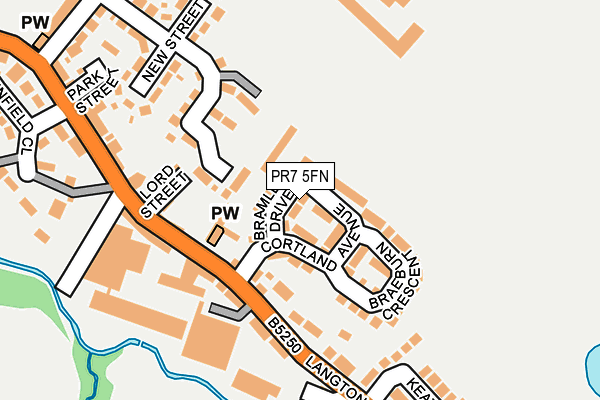 PR7 5FN map - OS OpenMap – Local (Ordnance Survey)