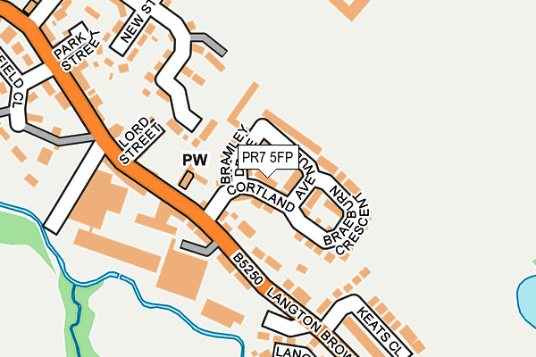 PR7 5FP map - OS OpenMap – Local (Ordnance Survey)