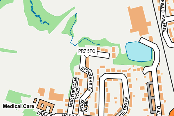 PR7 5FQ map - OS OpenMap – Local (Ordnance Survey)