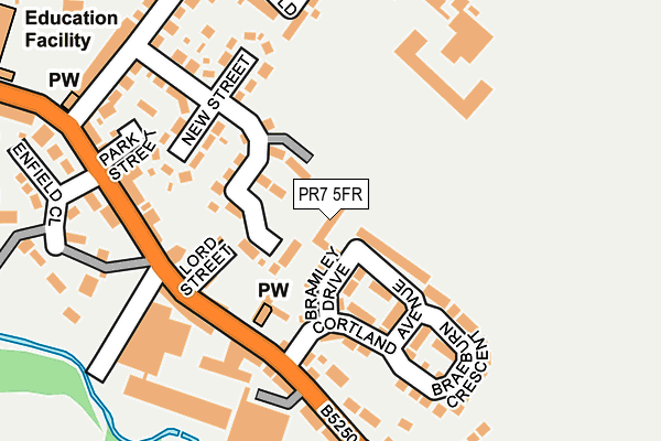 PR7 5FR map - OS OpenMap – Local (Ordnance Survey)