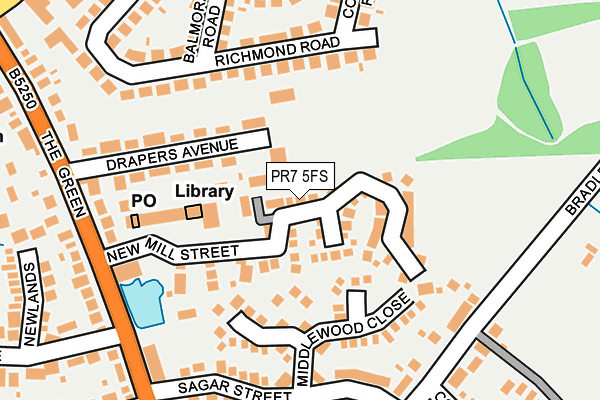 PR7 5FS map - OS OpenMap – Local (Ordnance Survey)