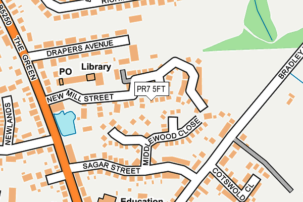 PR7 5FT map - OS OpenMap – Local (Ordnance Survey)