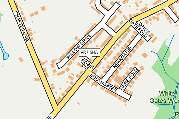 PR7 5HA map - OS OpenMap – Local (Ordnance Survey)