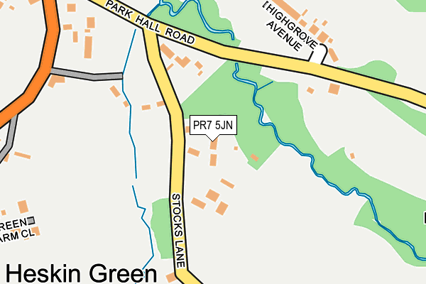 PR7 5JN map - OS OpenMap – Local (Ordnance Survey)