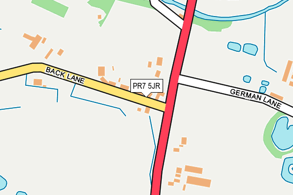 PR7 5JR map - OS OpenMap – Local (Ordnance Survey)