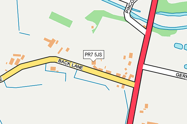 PR7 5JS map - OS OpenMap – Local (Ordnance Survey)