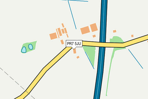 PR7 5JU map - OS OpenMap – Local (Ordnance Survey)
