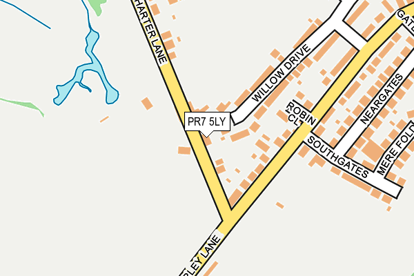 PR7 5LY map - OS OpenMap – Local (Ordnance Survey)