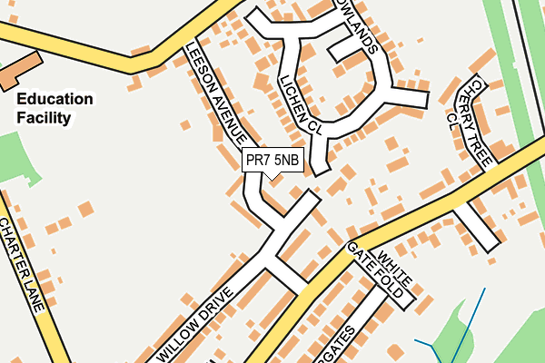 PR7 5NB map - OS OpenMap – Local (Ordnance Survey)