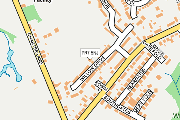 PR7 5NJ map - OS OpenMap – Local (Ordnance Survey)