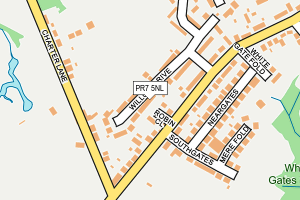 PR7 5NL map - OS OpenMap – Local (Ordnance Survey)