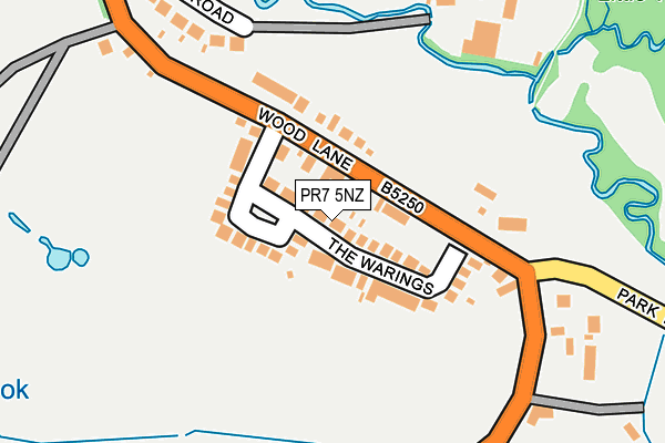 PR7 5NZ map - OS OpenMap – Local (Ordnance Survey)