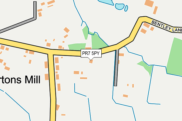 PR7 5PY map - OS OpenMap – Local (Ordnance Survey)