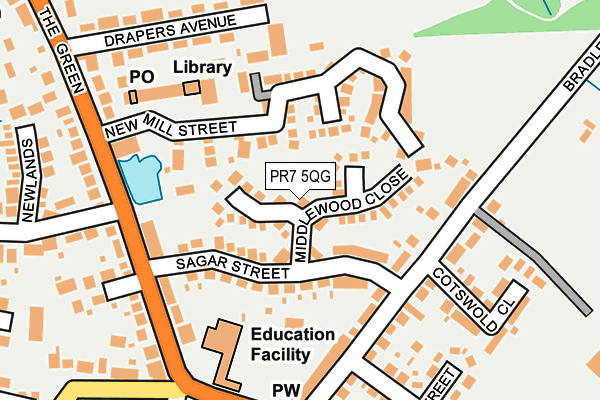 PR7 5QG map - OS OpenMap – Local (Ordnance Survey)
