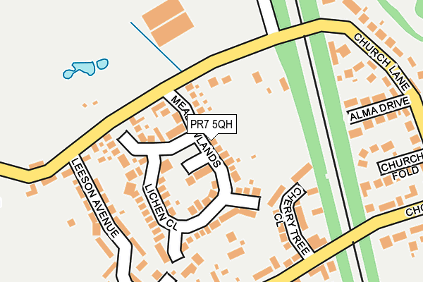 PR7 5QH map - OS OpenMap – Local (Ordnance Survey)