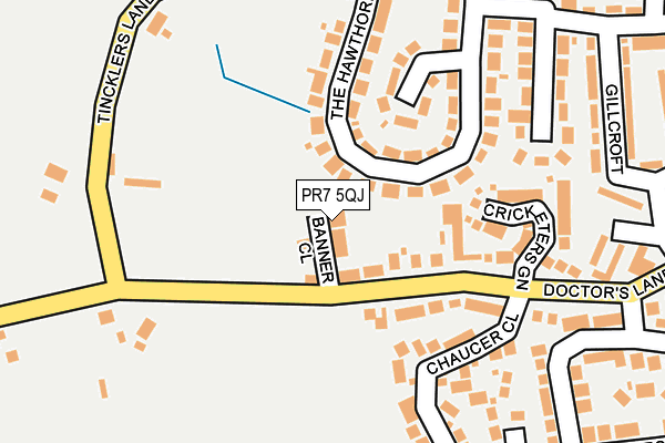 PR7 5QJ map - OS OpenMap – Local (Ordnance Survey)