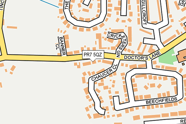 PR7 5QZ map - OS OpenMap – Local (Ordnance Survey)