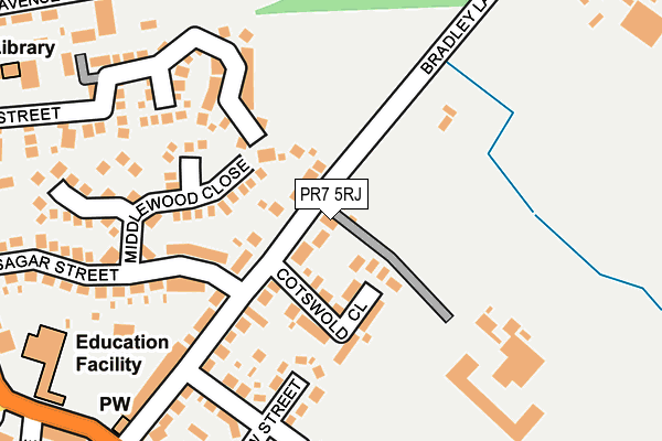 PR7 5RJ map - OS OpenMap – Local (Ordnance Survey)
