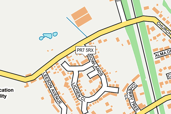 PR7 5RX map - OS OpenMap – Local (Ordnance Survey)