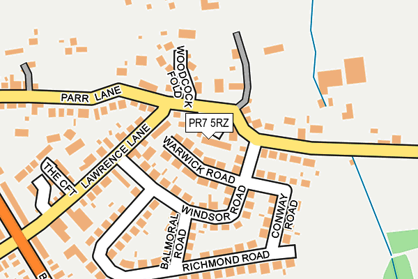 PR7 5RZ map - OS OpenMap – Local (Ordnance Survey)