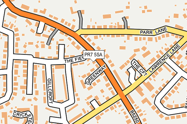 PR7 5SA map - OS OpenMap – Local (Ordnance Survey)