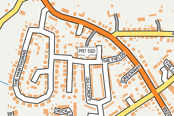 PR7 5SD map - OS OpenMap – Local (Ordnance Survey)