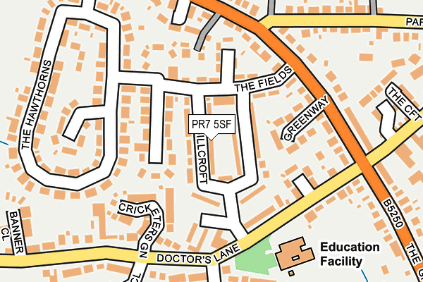 PR7 5SF map - OS OpenMap – Local (Ordnance Survey)