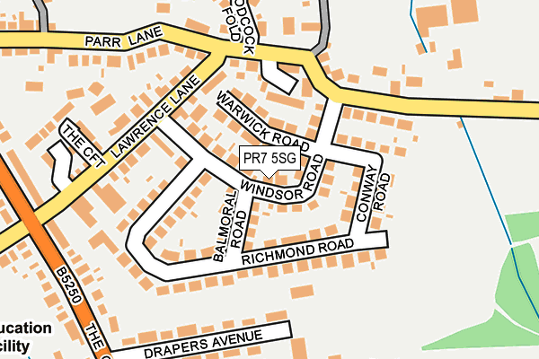 PR7 5SG map - OS OpenMap – Local (Ordnance Survey)