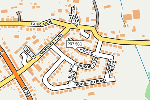 PR7 5SQ map - OS OpenMap – Local (Ordnance Survey)