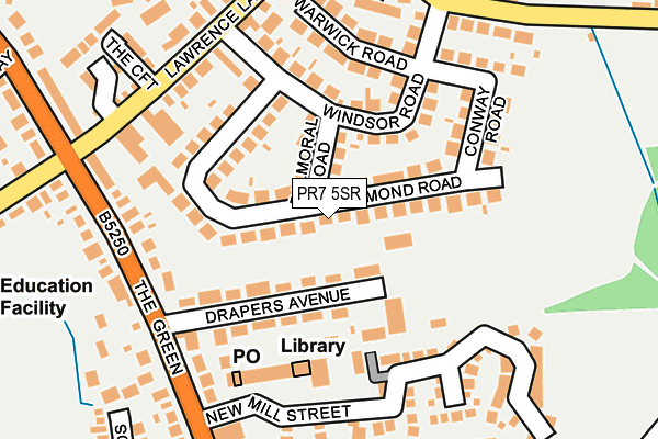 PR7 5SR map - OS OpenMap – Local (Ordnance Survey)