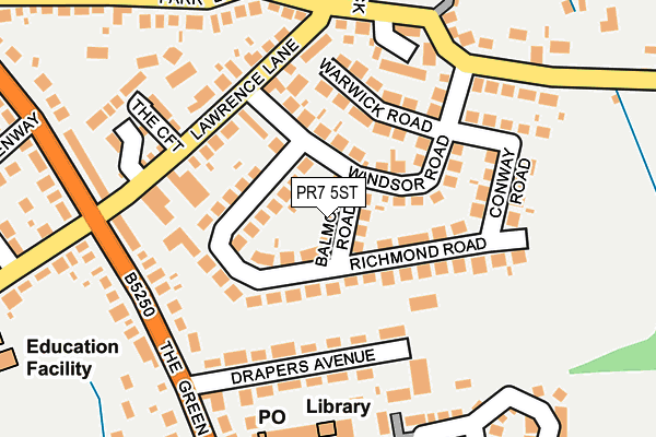 PR7 5ST map - OS OpenMap – Local (Ordnance Survey)