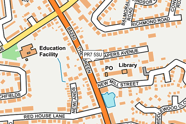 PR7 5SU map - OS OpenMap – Local (Ordnance Survey)