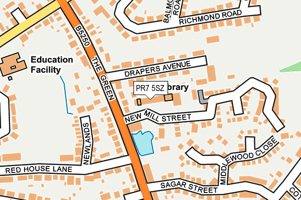 PR7 5SZ map - OS OpenMap – Local (Ordnance Survey)
