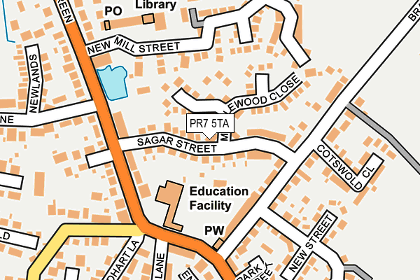 PR7 5TA map - OS OpenMap – Local (Ordnance Survey)