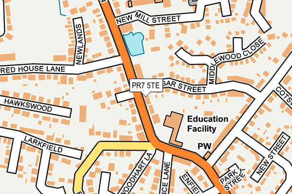 PR7 5TE map - OS OpenMap – Local (Ordnance Survey)