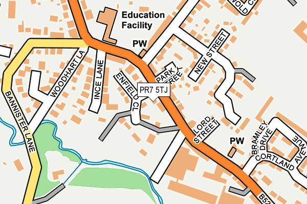 PR7 5TJ map - OS OpenMap – Local (Ordnance Survey)