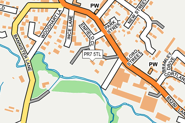 PR7 5TL map - OS OpenMap – Local (Ordnance Survey)