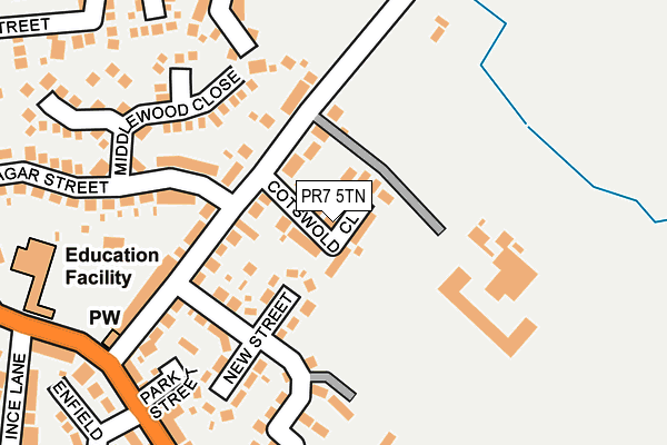 PR7 5TN map - OS OpenMap – Local (Ordnance Survey)