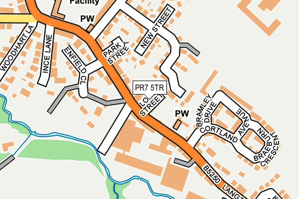 PR7 5TR map - OS OpenMap – Local (Ordnance Survey)