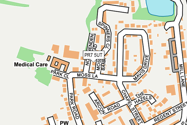 PR7 5UT map - OS OpenMap – Local (Ordnance Survey)