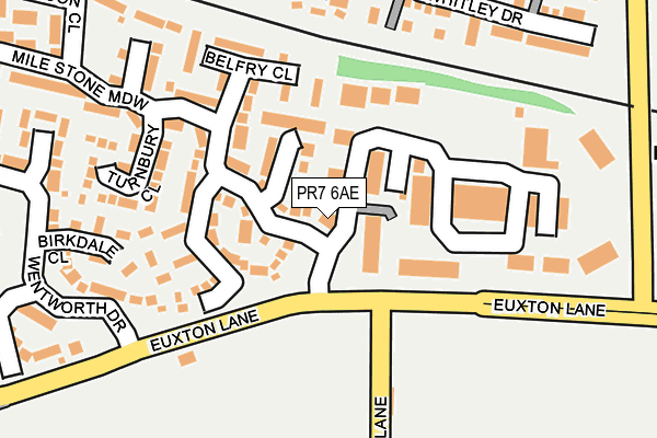 PR7 6AE map - OS OpenMap – Local (Ordnance Survey)